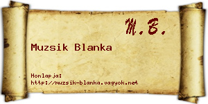 Muzsik Blanka névjegykártya